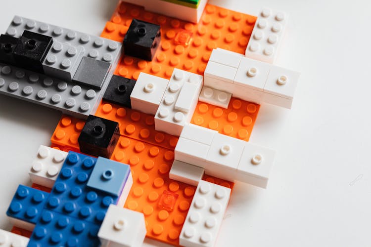 Close-up Of Lego Blocks