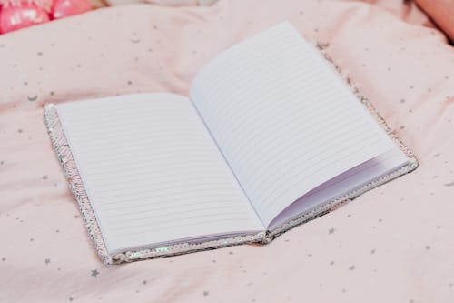 Close-up of a Blank Diary