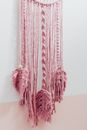 Pink and White Rope on Brown Wooden Table