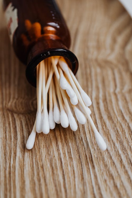 Free Stack of Cotton Buds Stock Photo