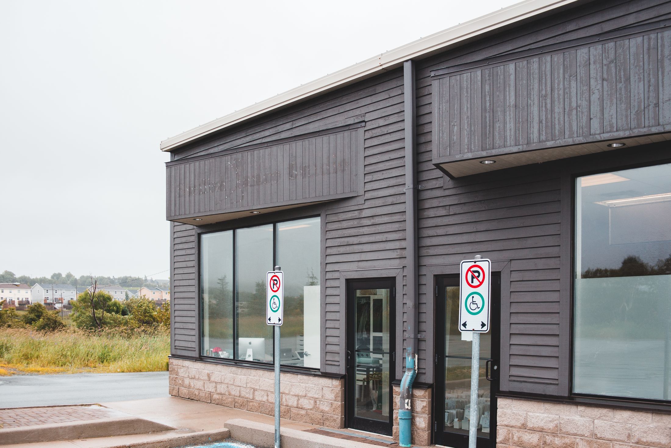 Contemporary commercial building exterior