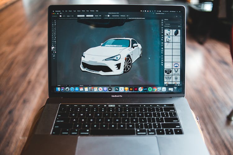 Sports Car Image On Screen