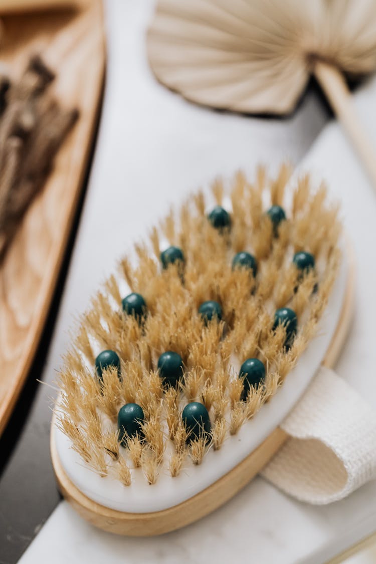 Close-Up Photo Of An Anti Cellulite Brush