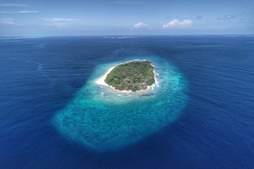 Foto profissional grátis de fotografia aérea, ilha, mar