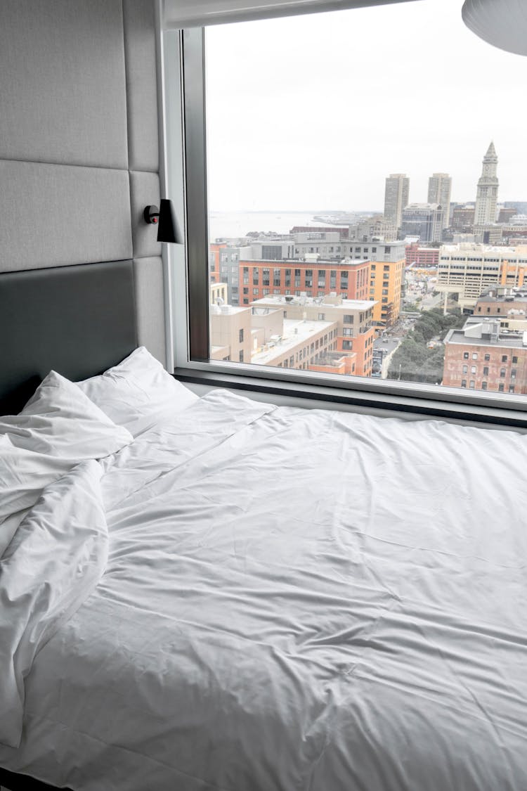 A Bedroom With A City View 