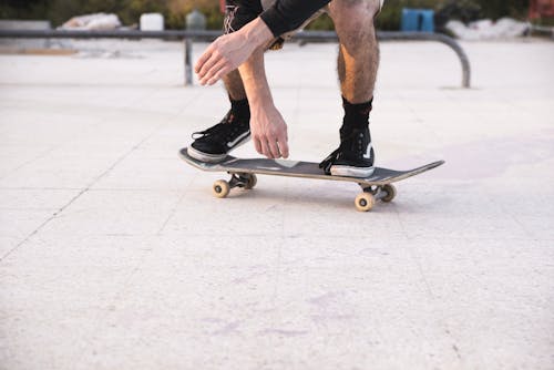 Free Man Riding Skateboard Stock Photo
