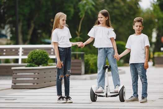 Kids with a Segway Hoverboard