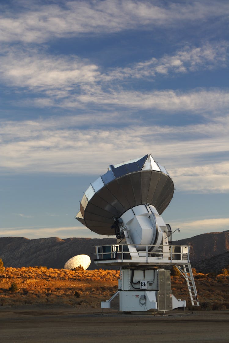 A Carma Telescope In A High Altitude Site In Eastern California, United States