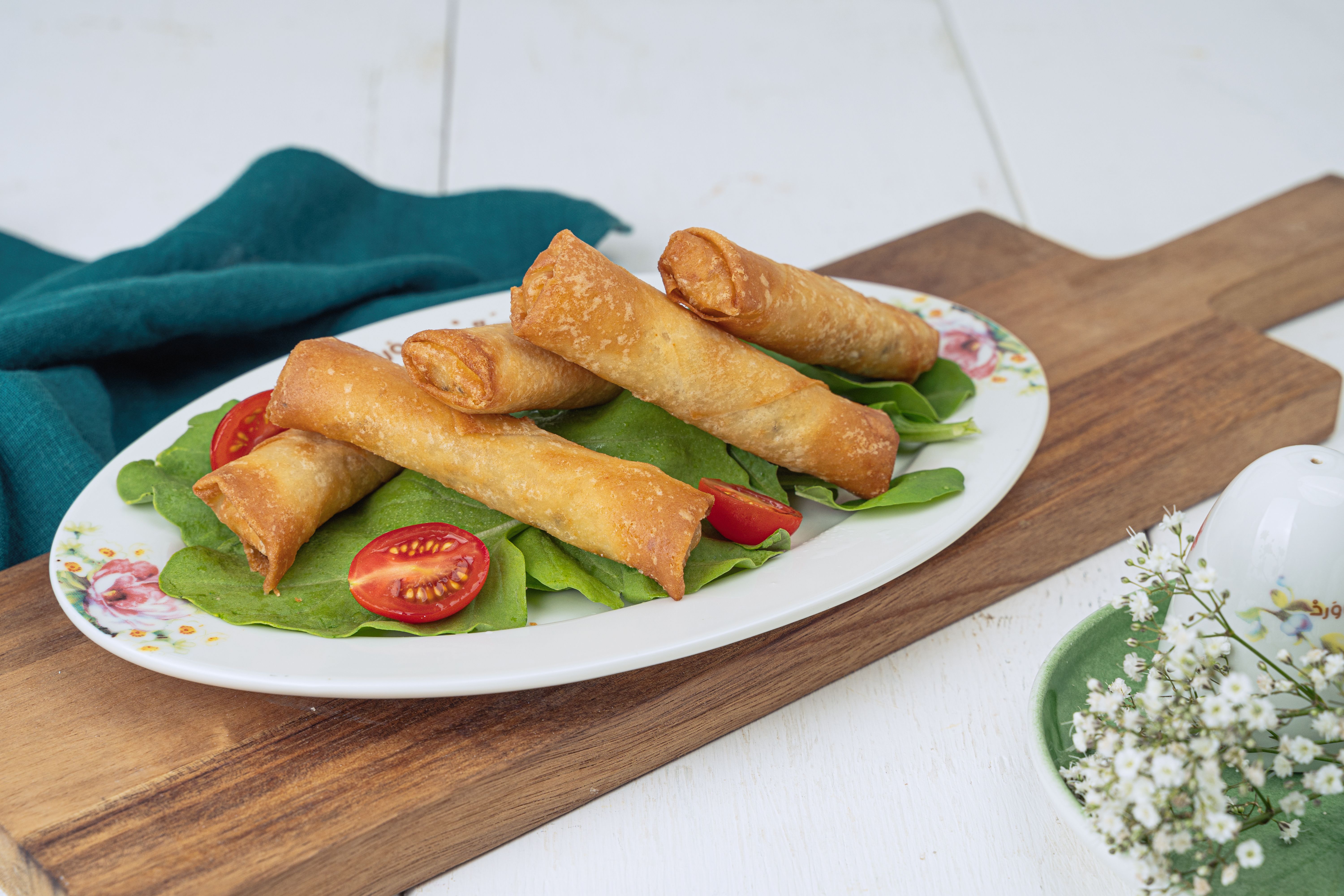 Loaded Spring Rolls with Quick Pickles