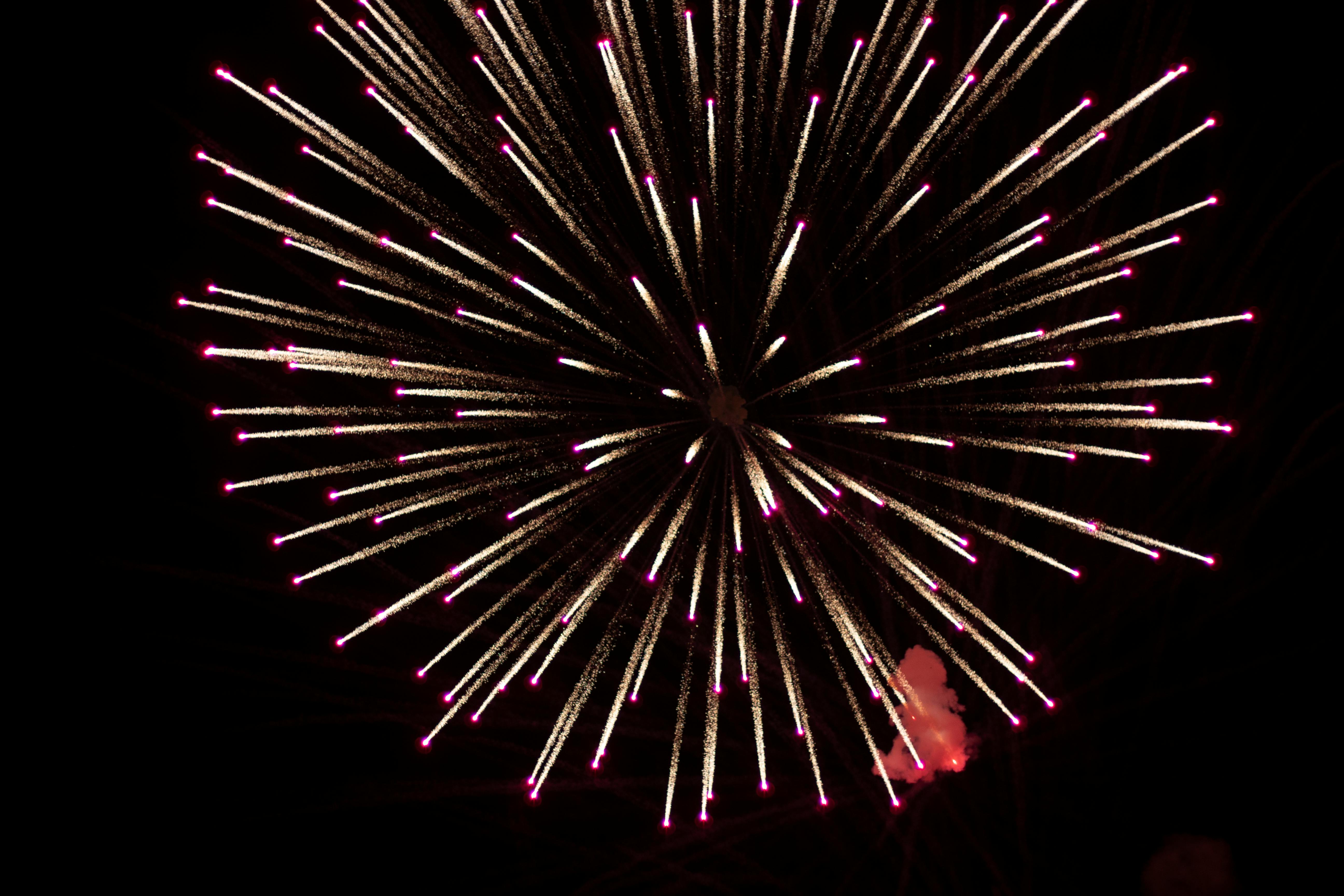 red and white fireworks hd