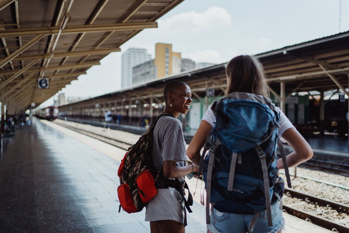 Women travelers standing together during a trip, suitable for a profile-based Brazil safety guide.