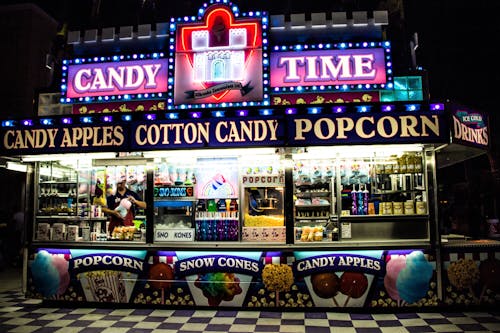 Free stock photo of candy apple, candy bar, candy stand