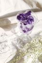 Green and White Flower Bouquet in Clear Glass Vase