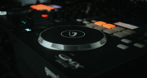 DJ mixing board