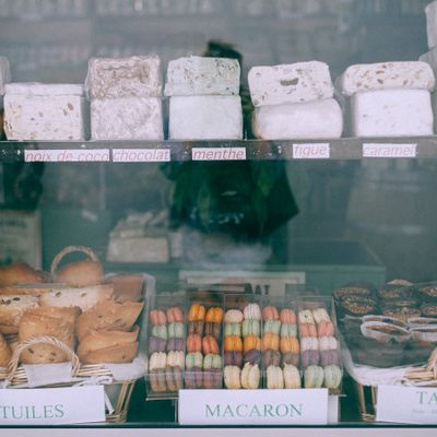 Warm bakery lighting over freshly baked goods