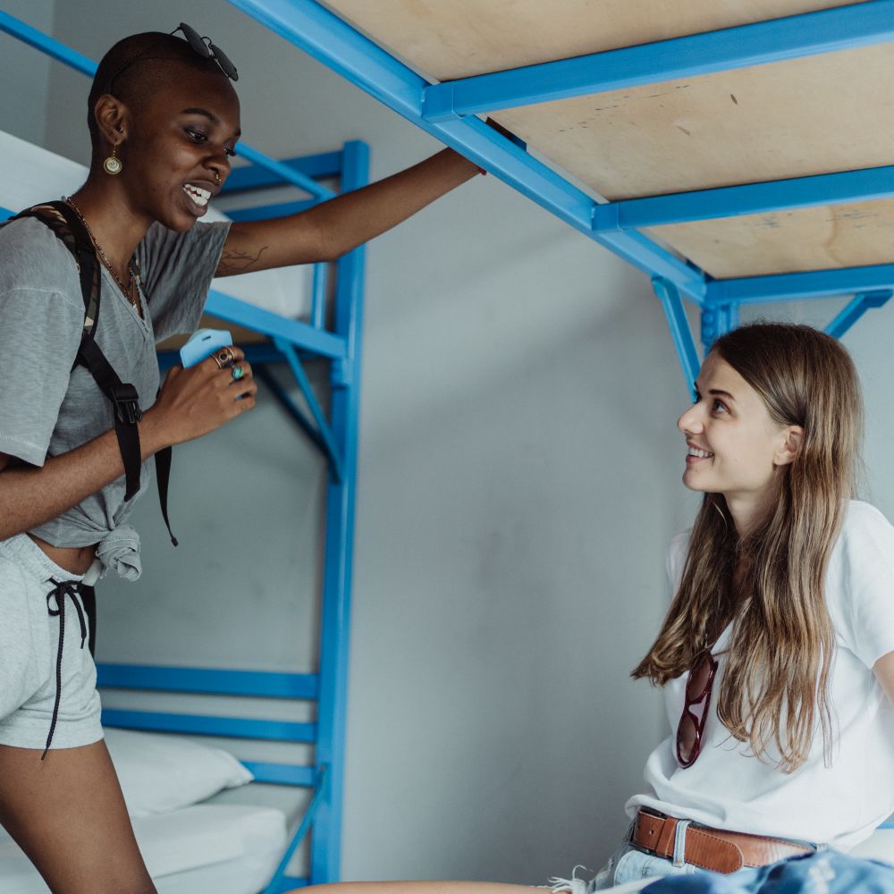Rushey Green — student move with boxes and a van