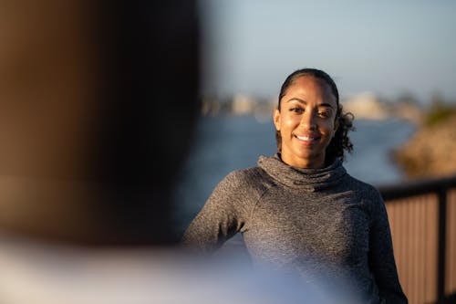 Man in Gray Turtleneck Sweater Smiling