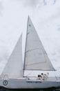 White Sail Boat on Water