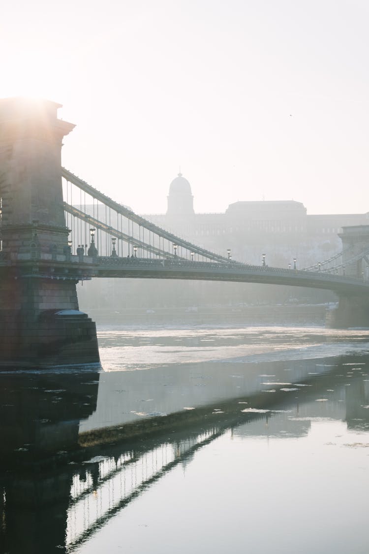 Chain Bridge Over Danube River