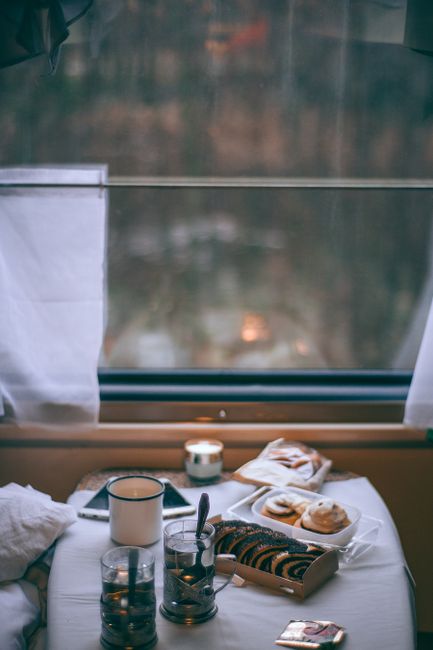 Private cabin on a luxury train