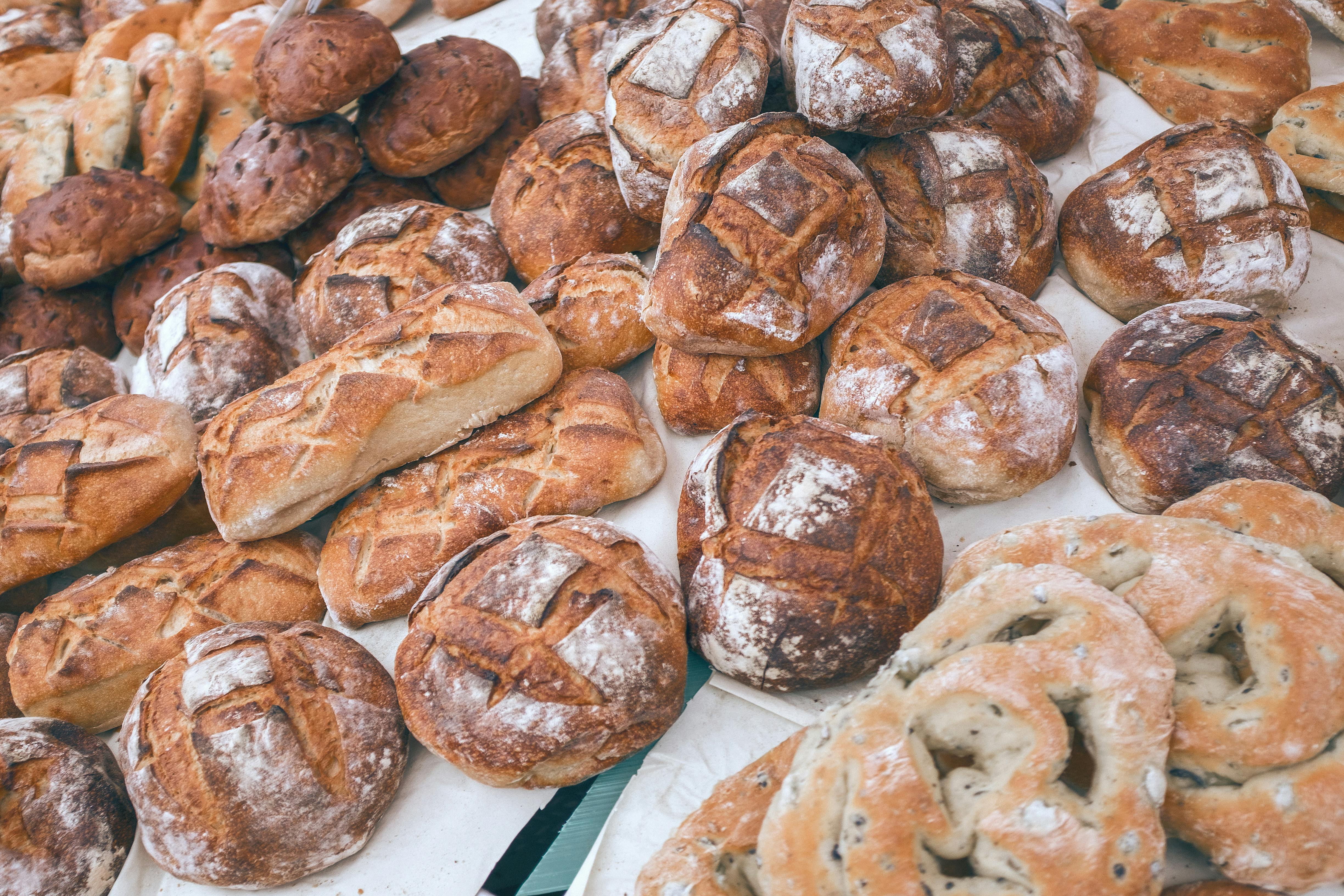 collection of delicious baked goods in local bakery