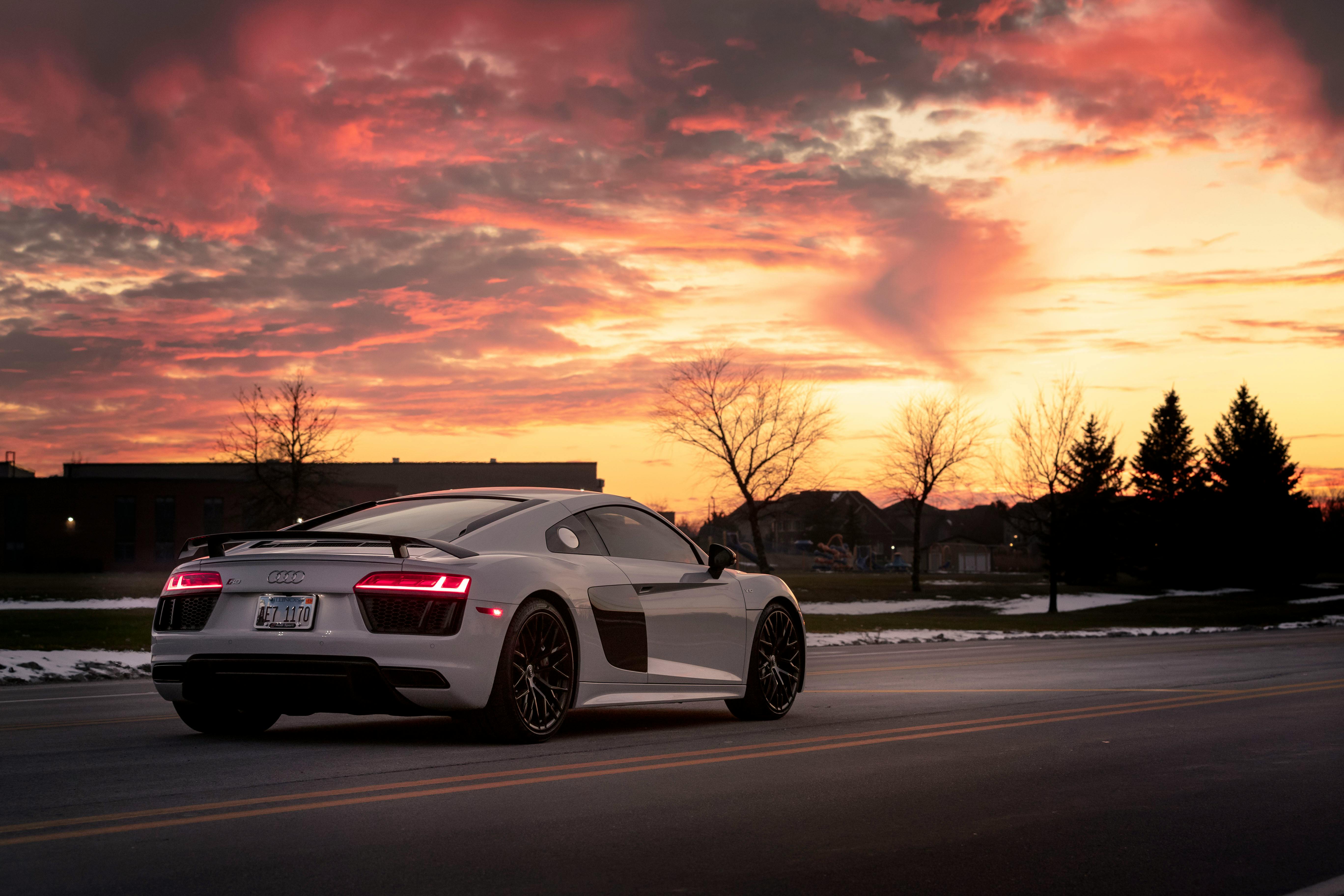 Audi R8 car supercar sports america new sunset HD phone wallpaper   Peakpx