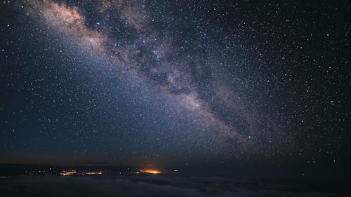 akşam, astronomi, galaksi içeren Ücretsiz stok fotoğraf