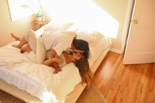 Romantic Couple kissing each other 