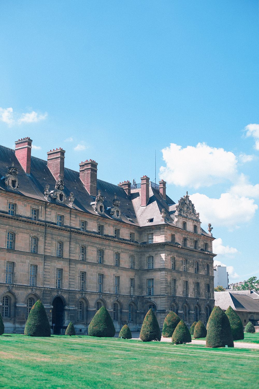 old building with chimneys