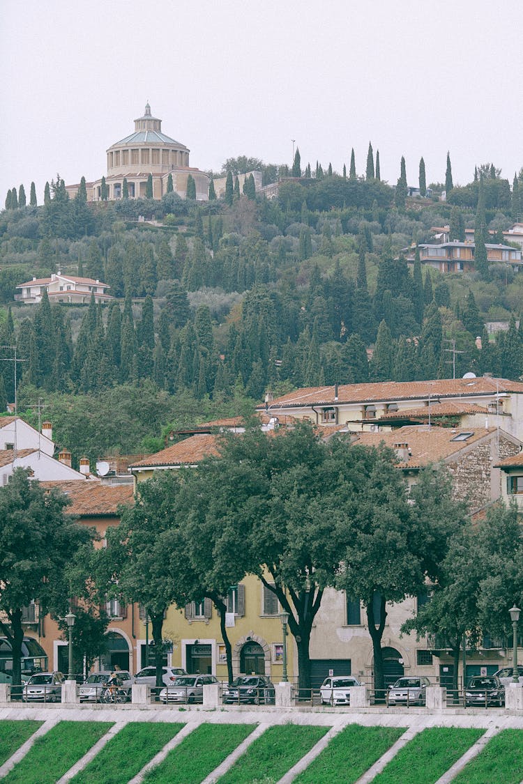 Old Castle On Hill In City