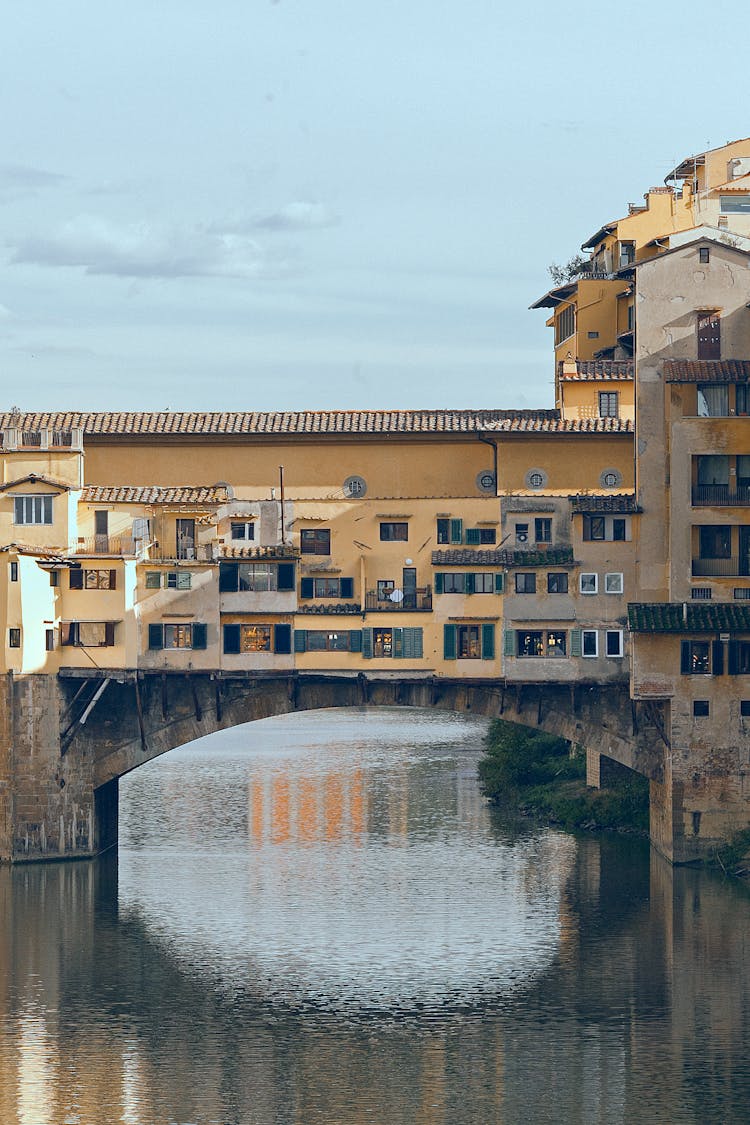 Old Bridge Above River In Old City