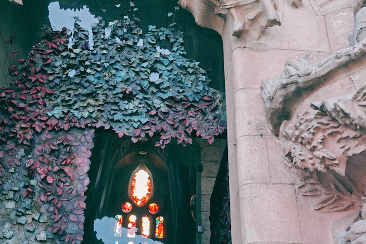 Ornamental Wall Of Cathedral Entrance