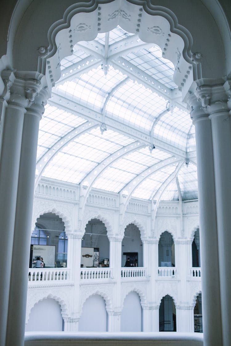 Interior Of Museum Of Applied Arts With Fenced Balconies