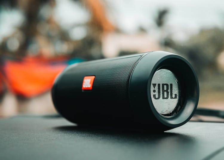 A Close-Up Shot Of A Portable Bluetooth Speakers