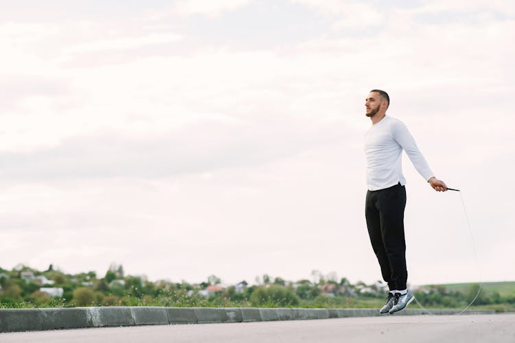 Man Using Jumping Rope 