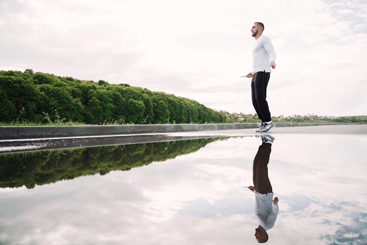 Man Using Jumping Rope 