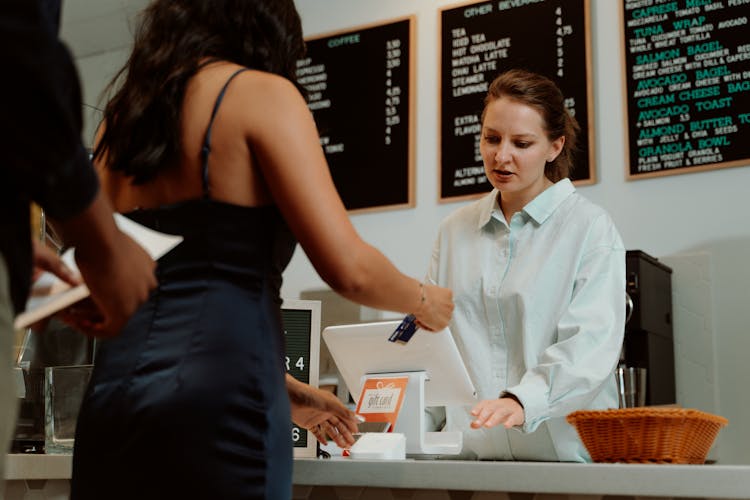 A Customer Paying Through Credit Card