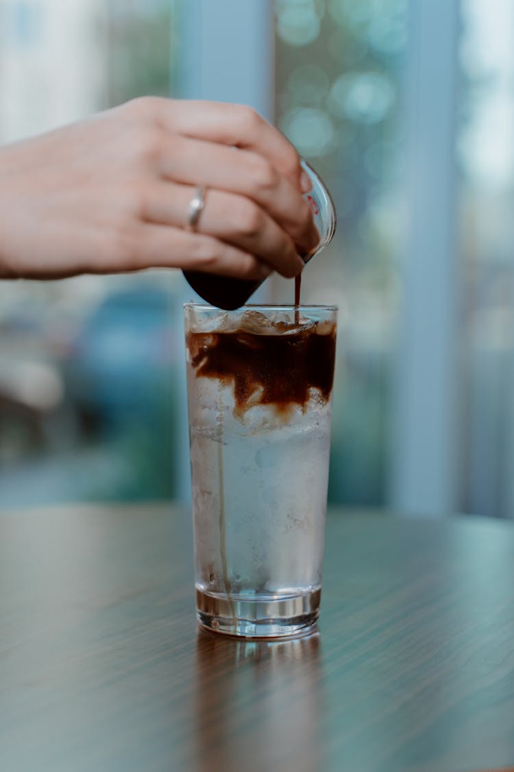 Cold Coffee Latte In A Glass