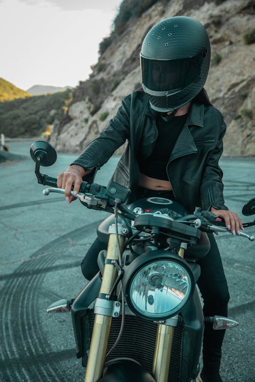 A Woman on a Motorbike