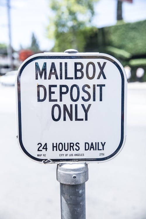 Free White and Black Mailbox Signage Stock Photo