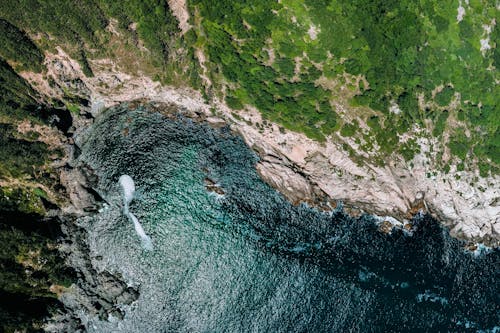 ドローン撮影, 岩石層, 崖の無料の写真素材
