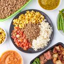Rice and Beans on White Ceramic Bowl