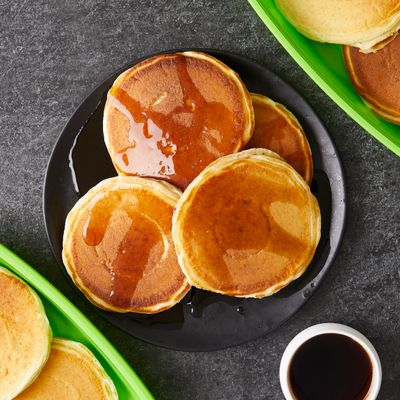 Stack of pancakes with syrup, photo by Justin Doherty on Pexels