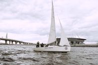 White Sail Boat on Sea