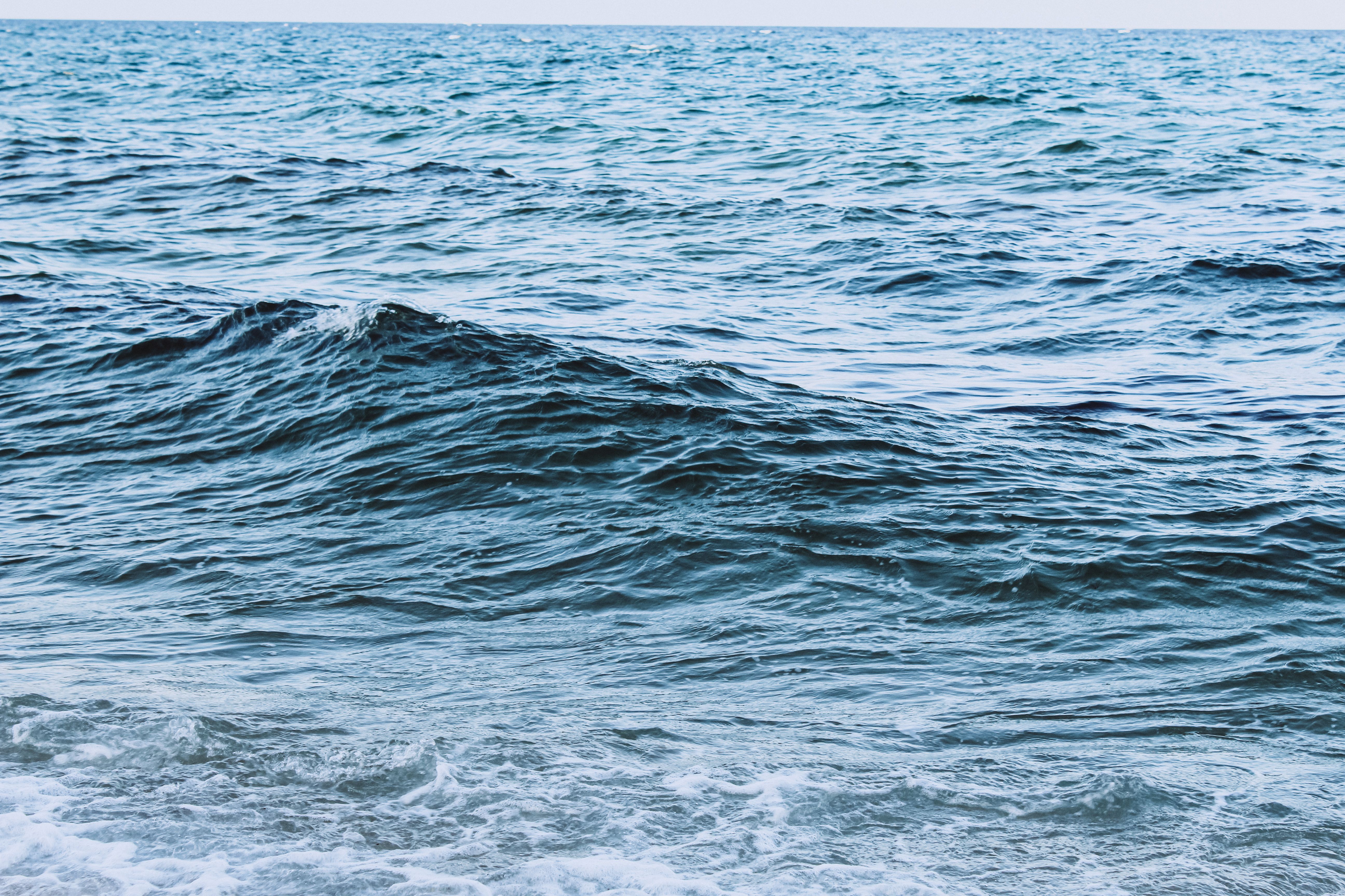 温和的海浪与平静的场景营造出安宁的海边氛围
