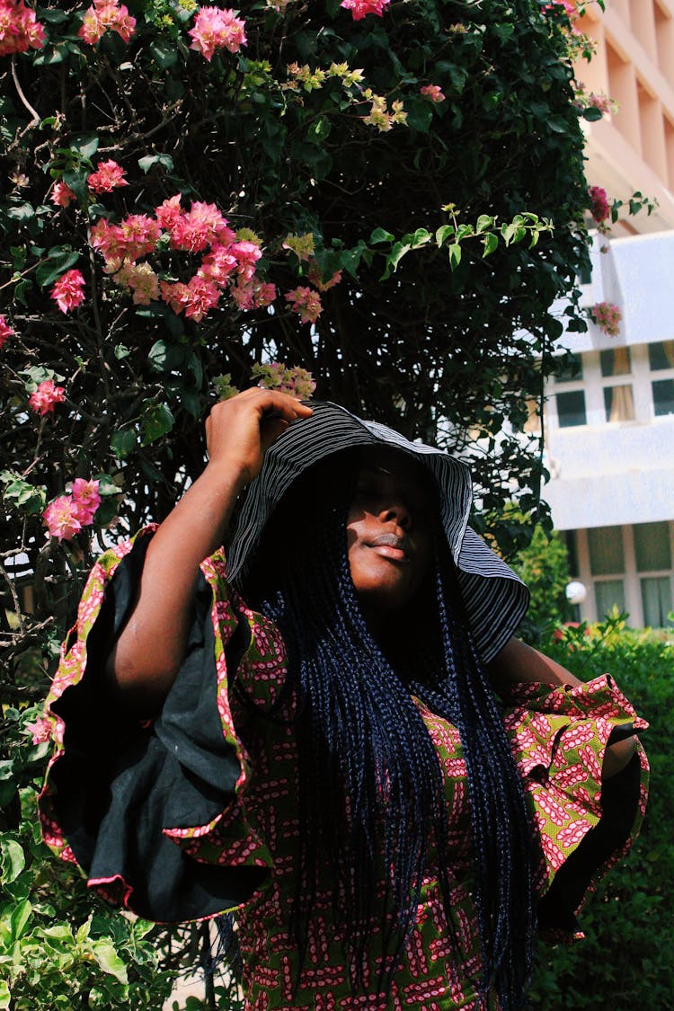 Gorgeous Black Woman In Garden