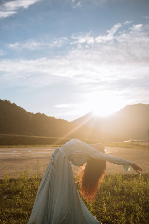 Woman Dancing Outdoors