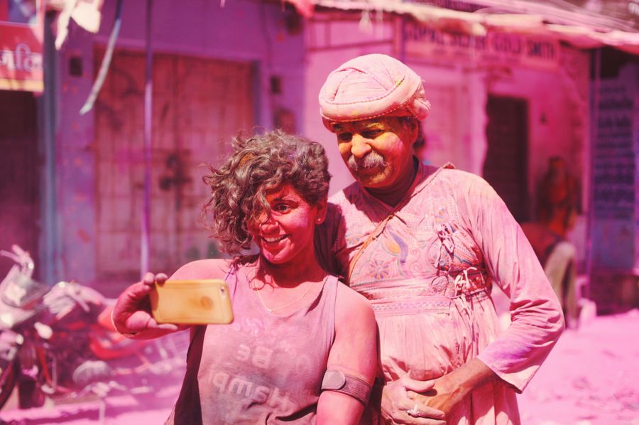 Holi celebration in Pushkar India — photo by Kerry Bian