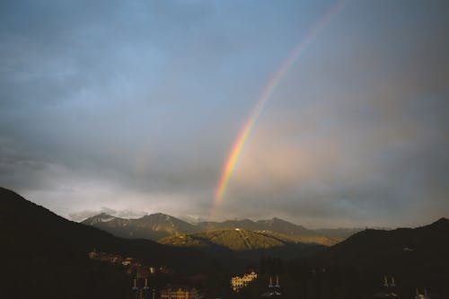 Free Beautiful Rainbow in the Sky Stock Photo