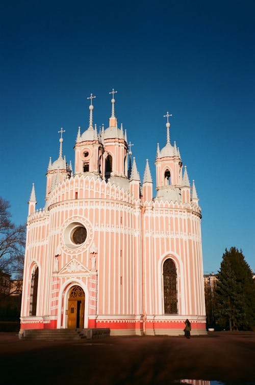 White Concrete Church Under the Blue Sky